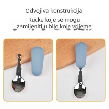 Maia Silikon vilica i žlica za djecu od 6 mjeseci – samostalno hranjenje