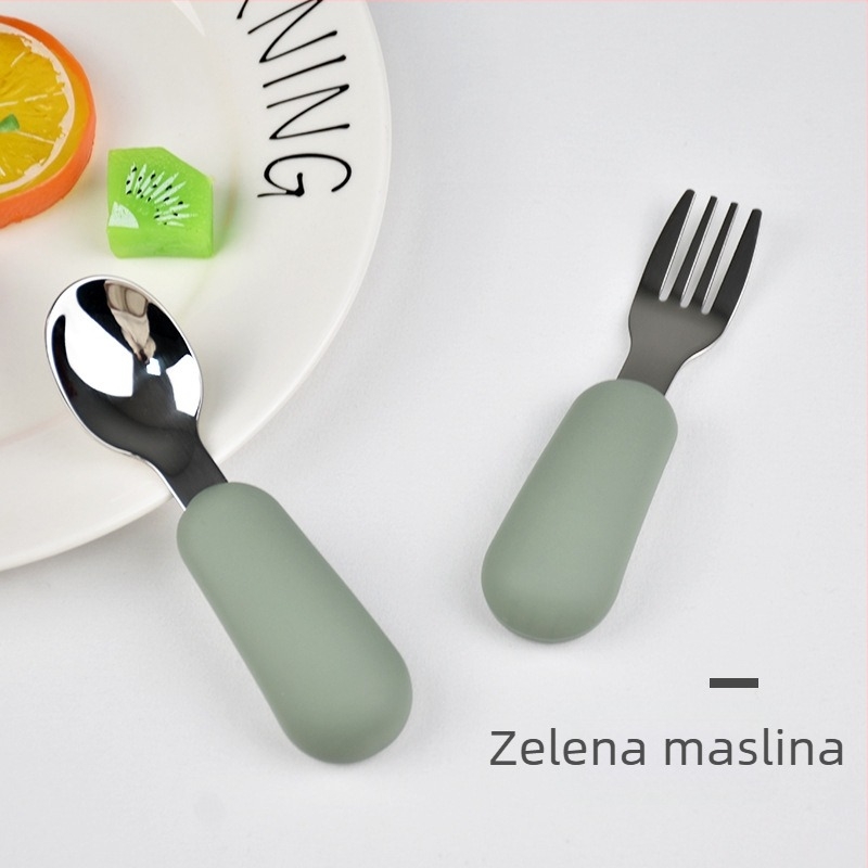 Maia Silikon vilica i žlica za djecu od 6 mjeseci – samostalno hranjenje