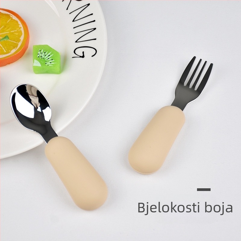 Maia Silikon vilica i žlica za djecu od 6 mjeseci – samostalno hranjenje