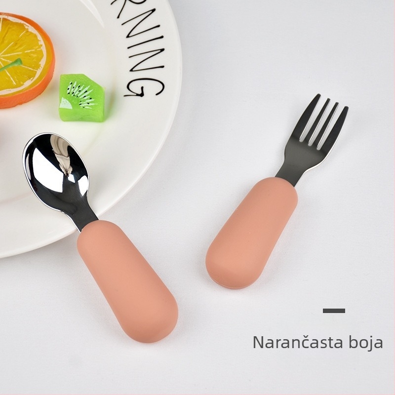 Maia Silikon vilica i žlica za djecu od 6 mjeseci – samostalno hranjenje
