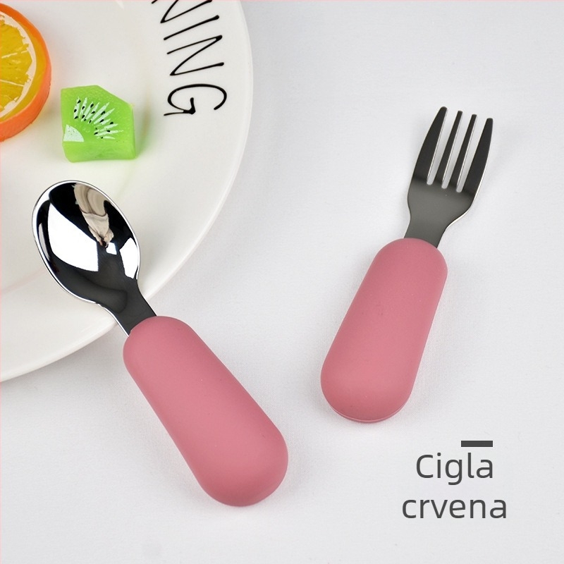 Maia Silikon vilica i žlica za djecu od 6 mjeseci – samostalno hranjenje