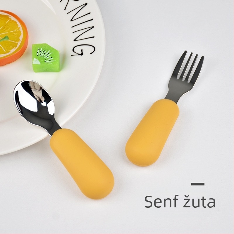 Maia Silikon vilica i žlica za djecu od 6 mjeseci – samostalno hranjenje