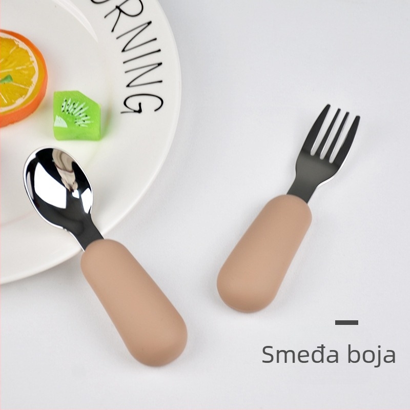 Maia Silikon vilica i žlica za djecu od 6 mjeseci – samostalno hranjenje