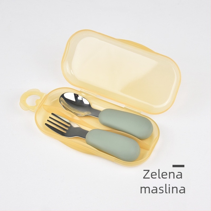 Maia Silikon vilica i žlica za djecu od 6 mjeseci – samostalno hranjenje