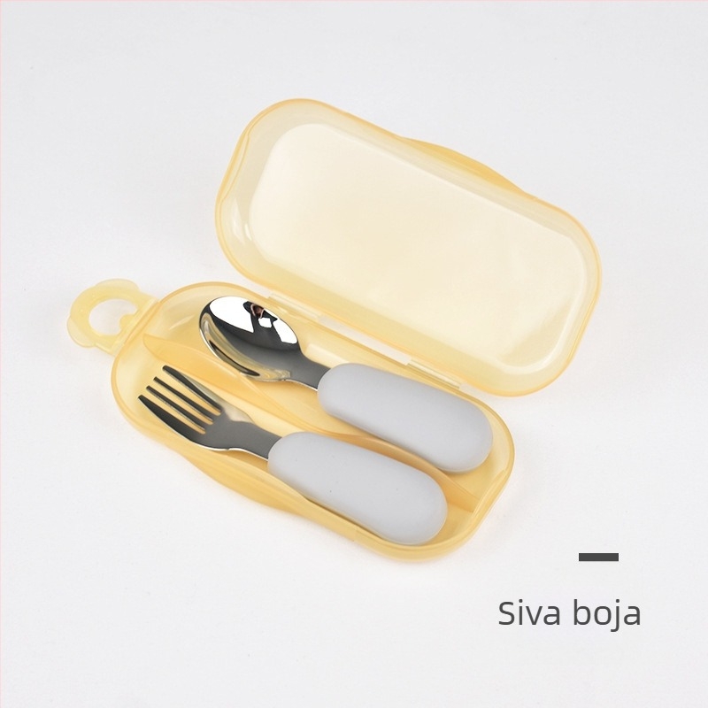 Maia Silikon vilica i žlica za djecu od 6 mjeseci – samostalno hranjenje