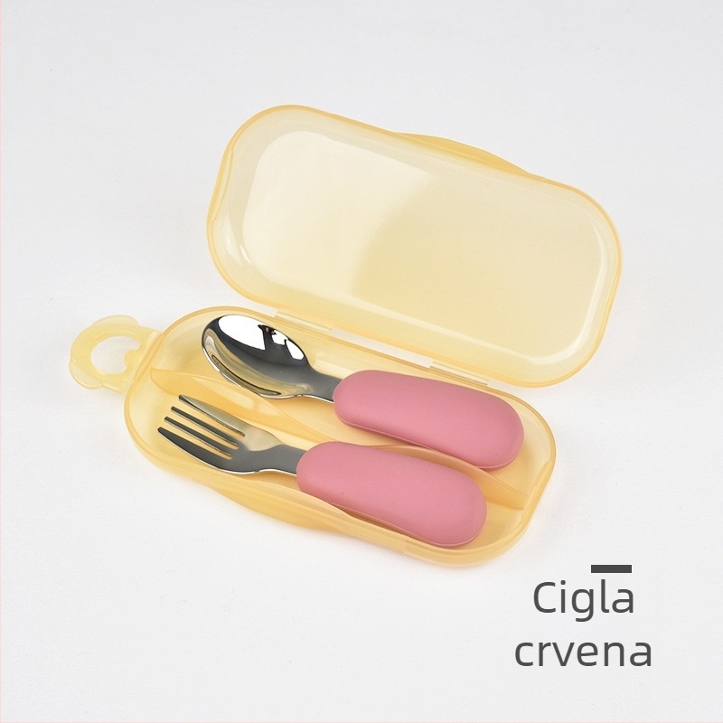 Maia Silikon vilica i žlica za djecu od 6 mjeseci – samostalno hranjenje