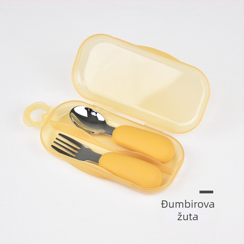 Maia Silikon vilica i žlica za djecu od 6 mjeseci – samostalno hranjenje