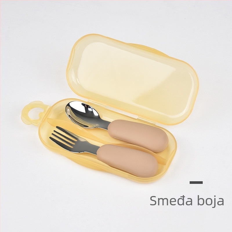 Maia Silikon vilica i žlica za djecu od 6 mjeseci – samostalno hranjenje