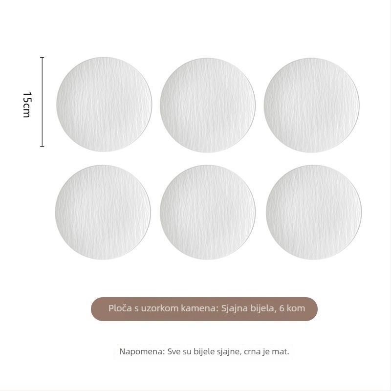 Keramički tanjur za kosti, okrugli oblik, jednostavan stil, moguć ispis logotipa, pogodan poklon za kolege na konferenciji