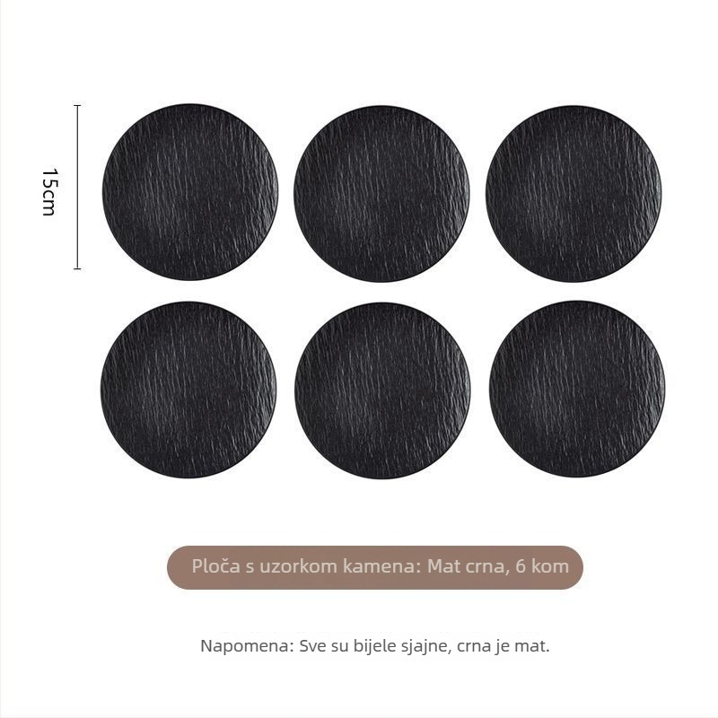 Keramički tanjur za kosti, okrugli oblik, jednostavan stil, moguć ispis logotipa, pogodan poklon za kolege na konferenciji