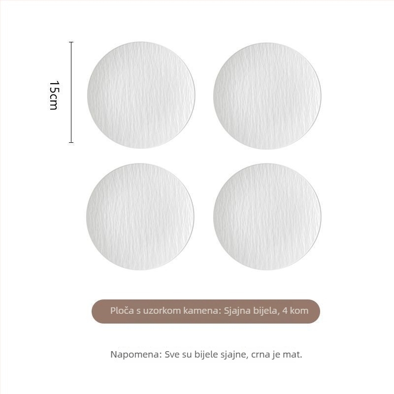 Keramički tanjur za kosti, okrugli oblik, jednostavan stil, moguć ispis logotipa, pogodan poklon za kolege na konferenciji