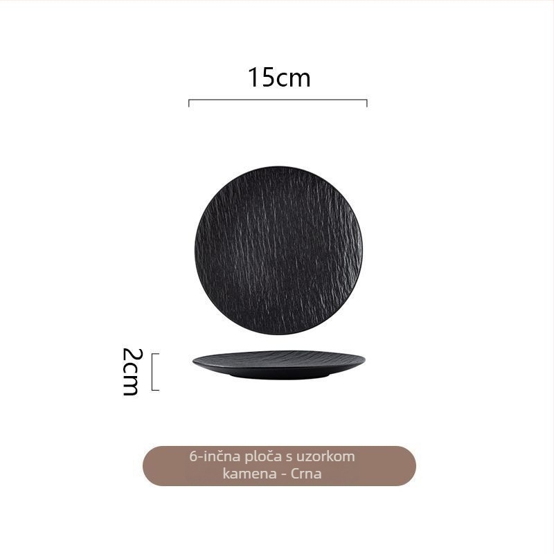 Keramički tanjur za kosti, okrugli oblik, jednostavan stil, moguć ispis logotipa, pogodan poklon za kolege na konferenciji