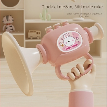 Plastični glazbeni set za bebe – igračke za puhanje zviždaljka i harmonika, za dob 0–3 godine, proizvodni kod 1122