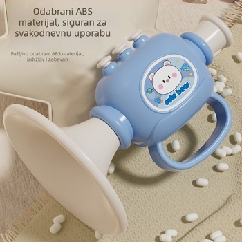 Plastični glazbeni set za bebe – igračke za puhanje zviždaljka i harmonika, za dob 0–3 godine, proizvodni kod 1122