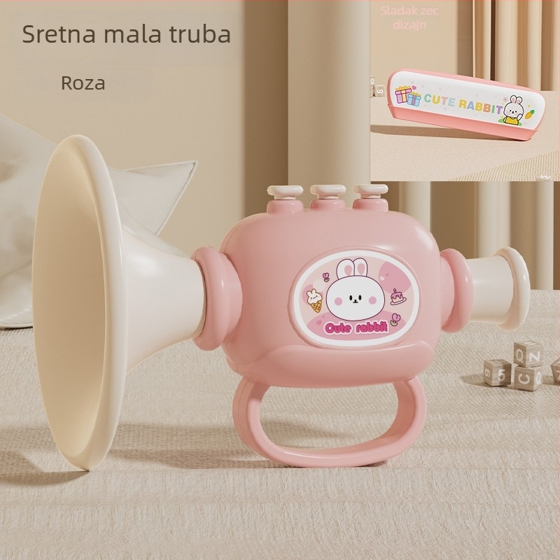 Plastični glazbeni set za bebe – igračke za puhanje zviždaljka i harmonika, za dob 0–3 godine, proizvodni kod 1122