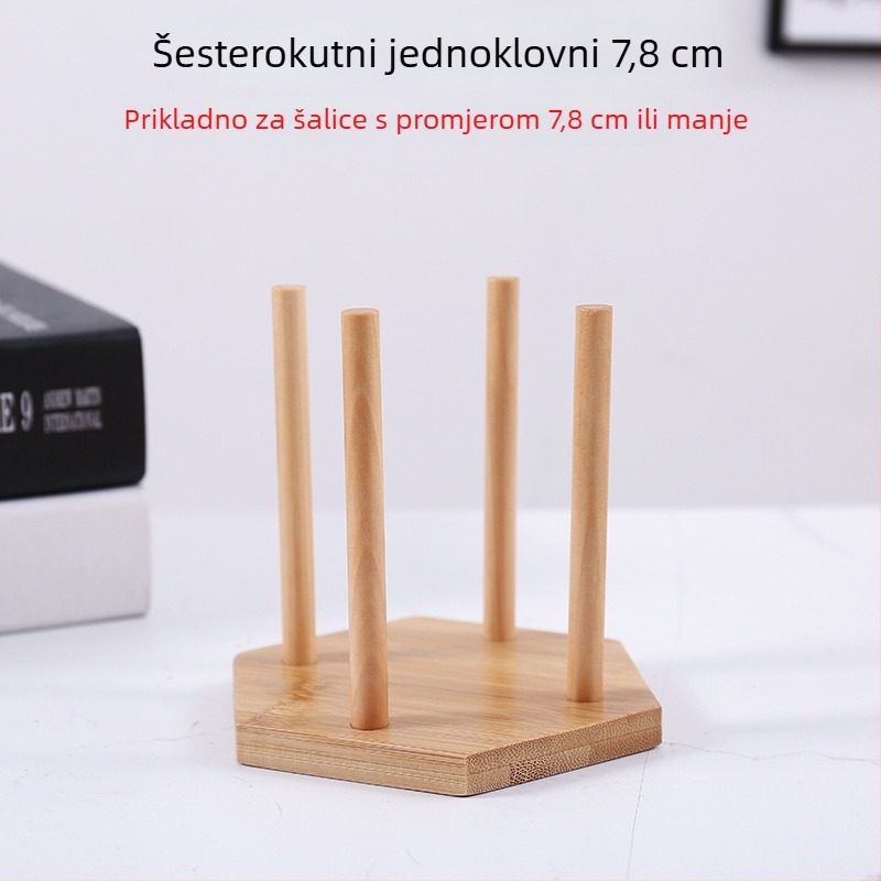 Držač za čaše od bambusa, jednostavnog stila, stolni skladišni regač za bar