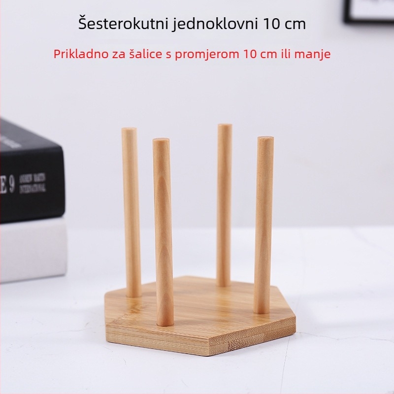 Držač za čaše od bambusa, jednostavnog stila, stolni skladišni regač za bar