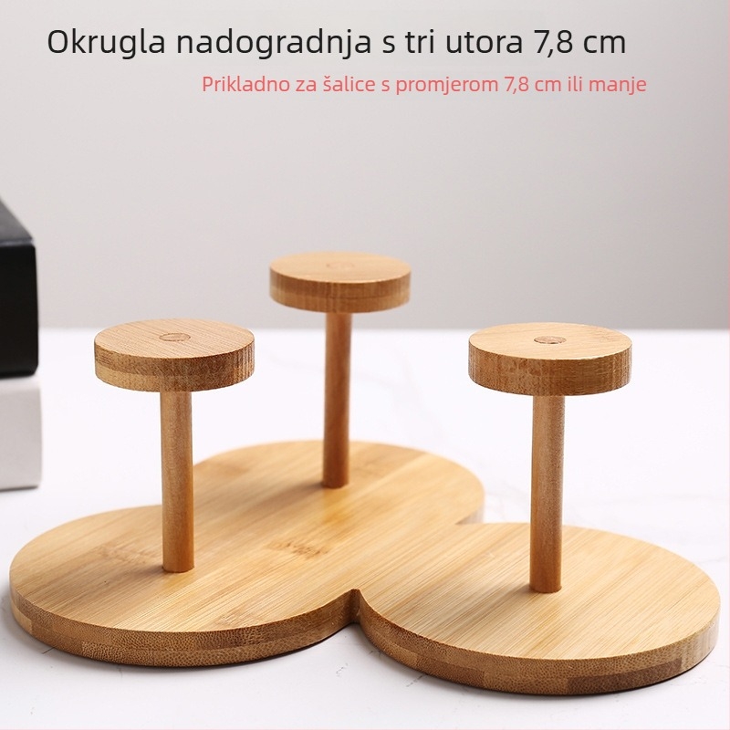 Držač za čaše od bambusa, jednostavnog stila, stolni skladišni regač za bar