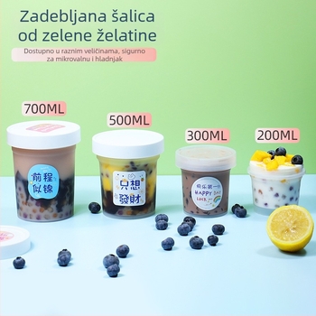 Jednokratna plastična čašica za desert Grass Jelly, marka ZHONGLIPACKAGE, mikrovalna sigurna, paket od 300 komada