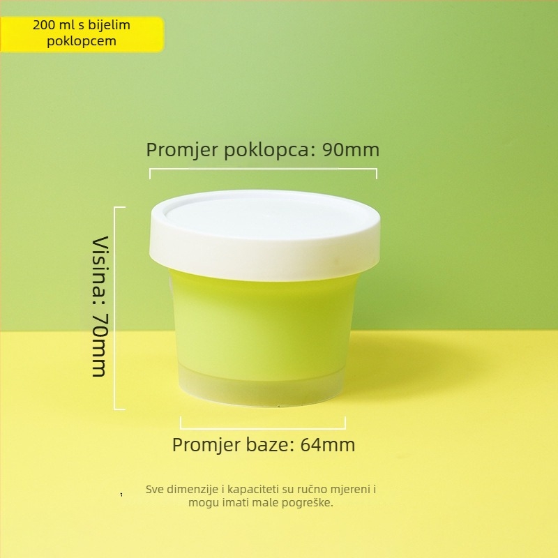 Jednokratna plastična čašica za desert Grass Jelly, marka ZHONGLIPACKAGE, mikrovalna sigurna, paket od 300 komada