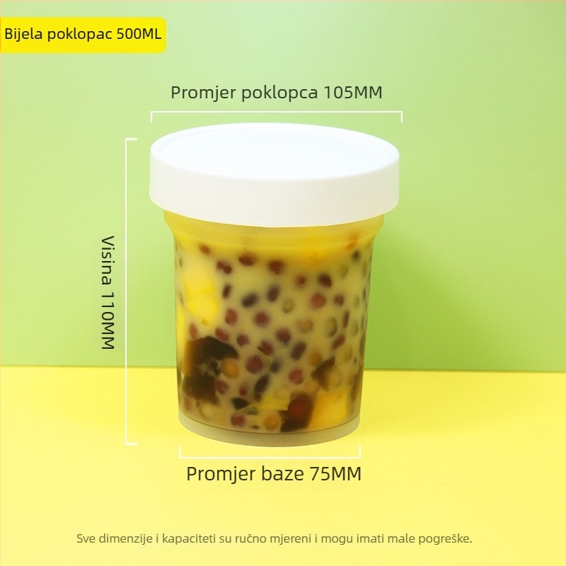 Jednokratna plastična čašica za desert Grass Jelly, marka ZHONGLIPACKAGE, mikrovalna sigurna, paket od 300 komada