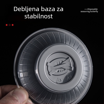 Jednokratna posuda za umak, okrugla plastična zdjelica, otporna na toplinu, nije sigurna za mikrovalnu pećnicu, otisnut logotip, broj proizvoda TTT1004011715