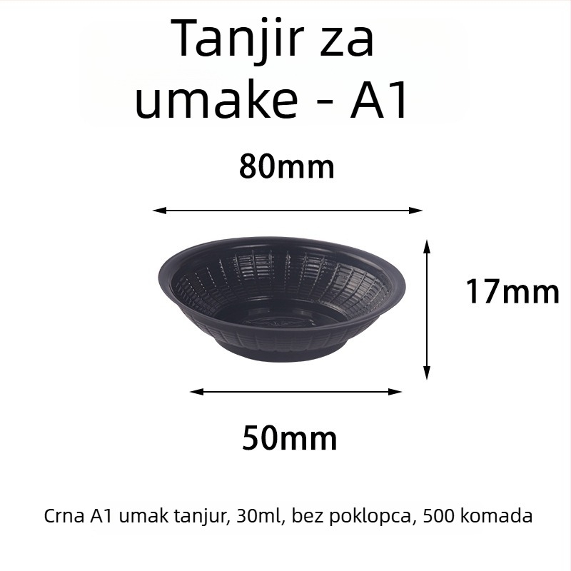 Jednokratna posuda za umak, okrugla plastična zdjelica, otporna na toplinu, nije sigurna za mikrovalnu pećnicu, otisnut logotip, broj proizvoda TTT1004011715