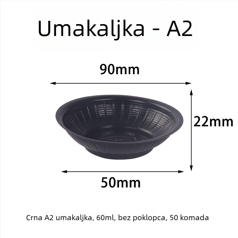 Jednokratna posuda za umak, okrugla plastična zdjelica, otporna na toplinu, nije sigurna za mikrovalnu pećnicu, otisnut logotip, broj proizvoda TTT1004011715