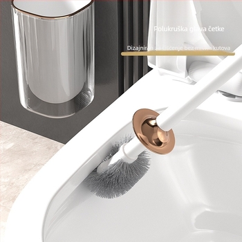 Četka za WC sa zidnim montažom, dugačak držač, plastična, težina 0,39 kg, 1 komad