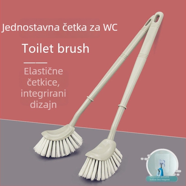 Plastični set četkice za WC s zakrivljenom glavom, kupaonica – Brend: Unique
