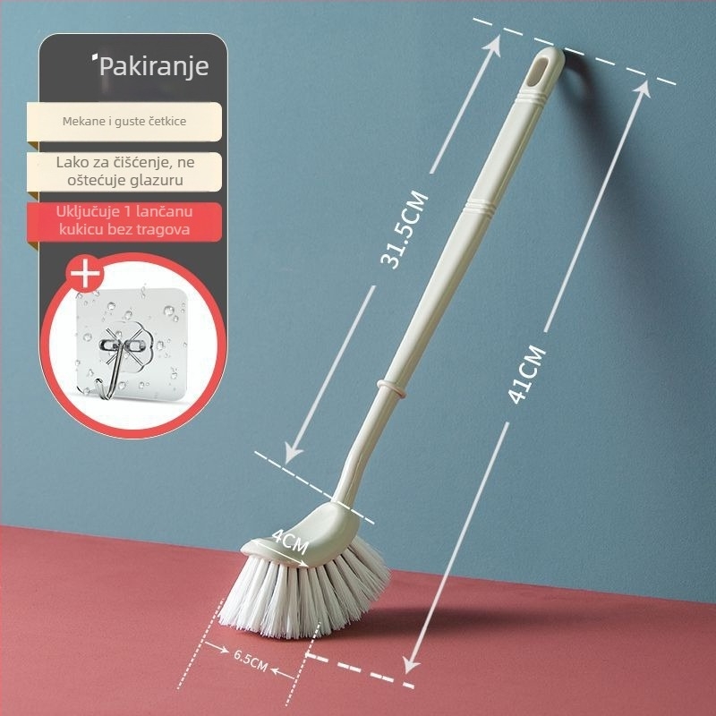 Plastični set četkice za WC s zakrivljenom glavom, kupaonica – Brend: Unique