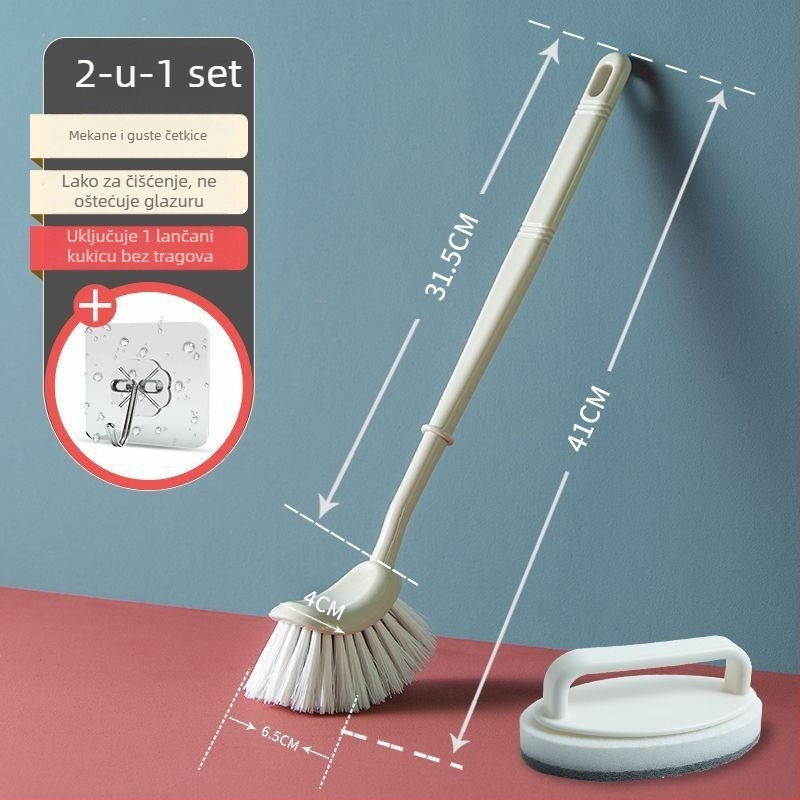 Plastični set četkice za WC s zakrivljenom glavom, kupaonica – Brend: Unique