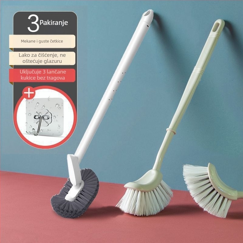 Plastični set četkice za WC s zakrivljenom glavom, kupaonica – Brend: Unique