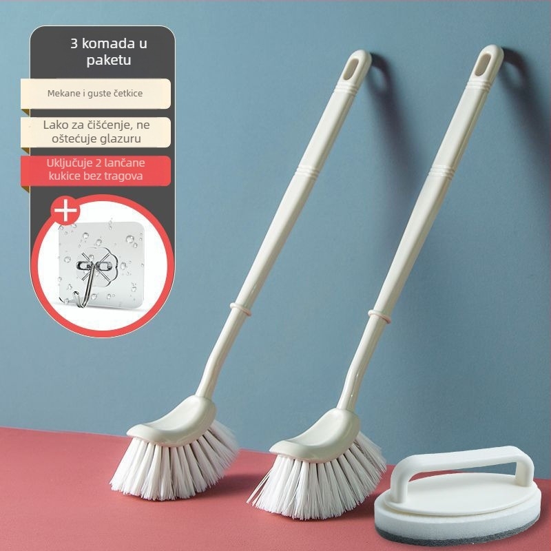Plastični set četkice za WC s zakrivljenom glavom, kupaonica – Brend: Unique