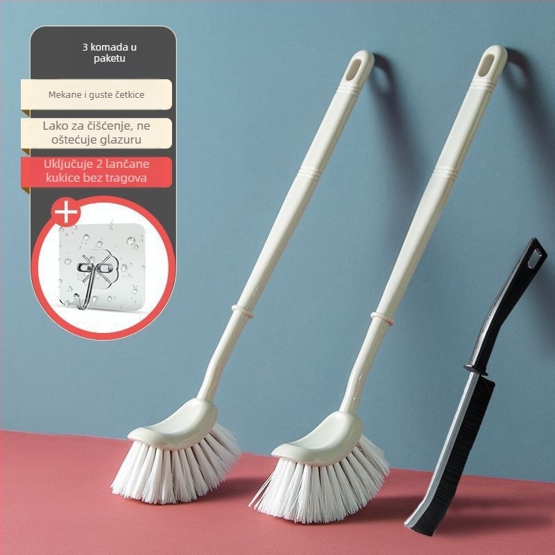 Plastični set četkice za WC s zakrivljenom glavom, kupaonica – Brend: Unique