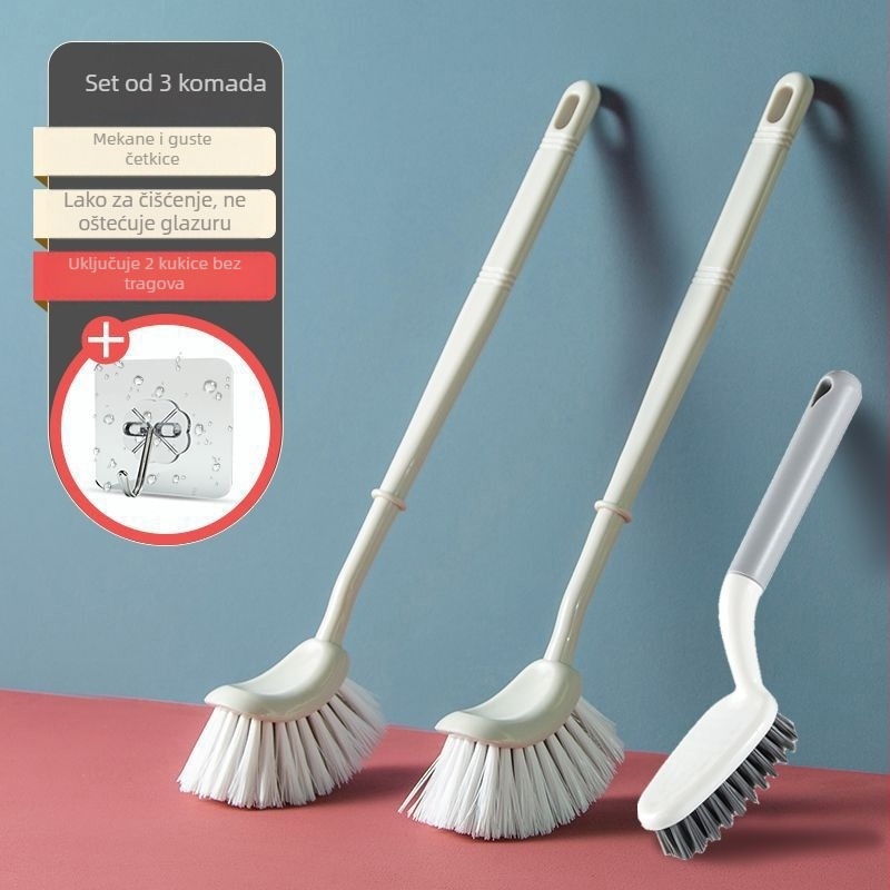 Plastični set četkice za WC s zakrivljenom glavom, kupaonica – Brend: Unique