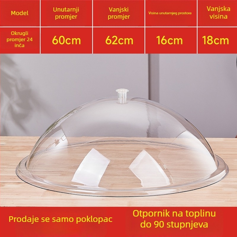 Okrugli plastični poklopac za hranu, jednostavan stil, Kod Cy