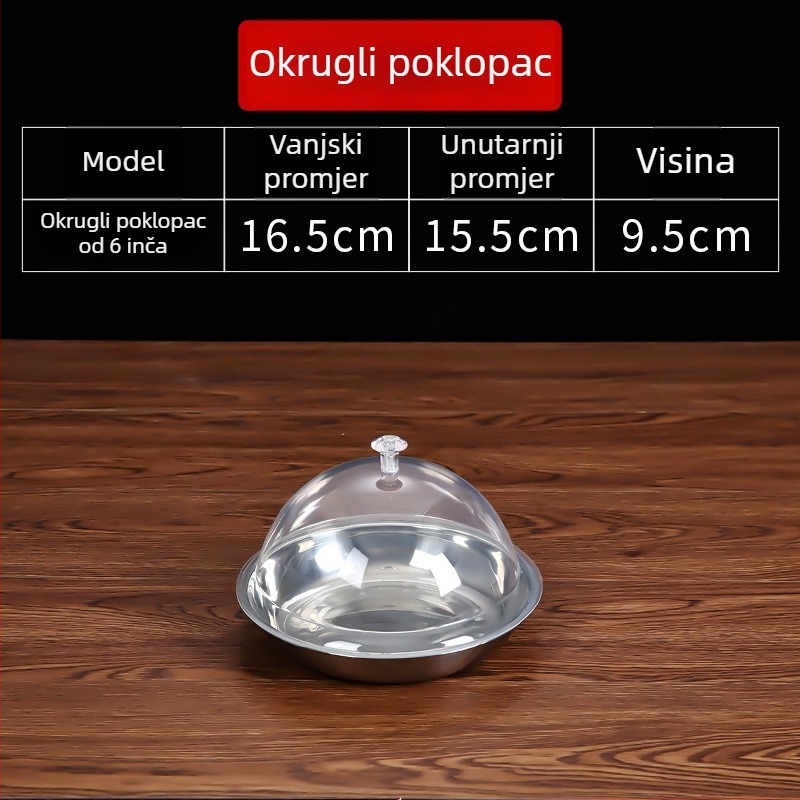 Okrugli plastični poklopac za hranu, jednostavan stil, Kod Cy