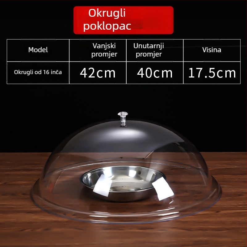 Okrugli plastični poklopac za hranu, jednostavan stil, Kod Cy