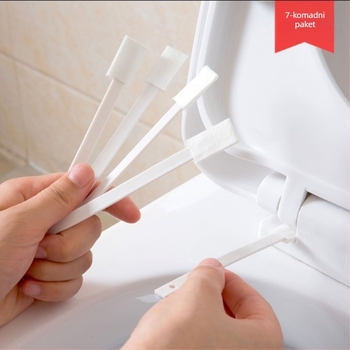 Jednokratni zidni set četke za WC s rastvorljivim zamjenskim glavama, od plastike