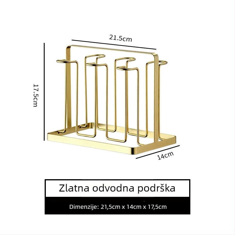 Držač čaša od nehrđajućeg čelika, obrnuti stalak za pohranu, skandinavski jednostavan stil