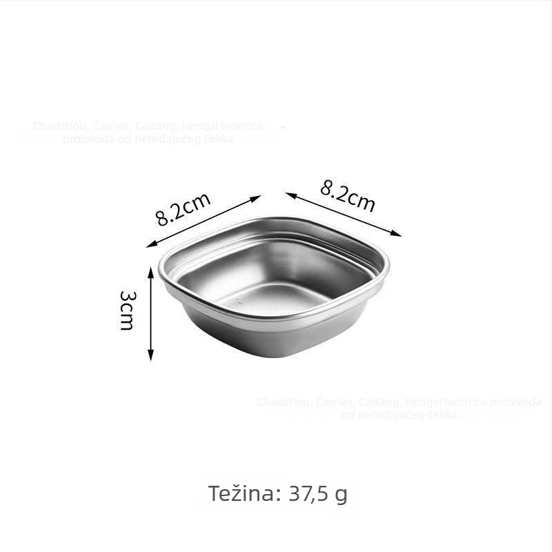 Posuda od 304 nehrđajućeg čelika za začine i umak za vruću lonac, dizajn s dva i tri panela, nepravilnog oblika, elektroplatinirani završni sloj, mogućnost prilagodbe