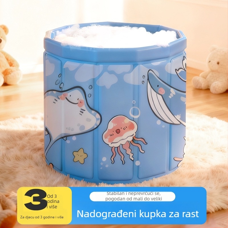 Sklopiva PVC kade za kupanje djece — Sitz kada za bebe, cijelo tijelo kada, brend Qiao Lian