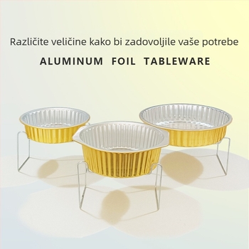 Ogromna kutija za hranu od aluminijske folije, mikrovalno sigurna, pogodna za dostavu i za hot pot
