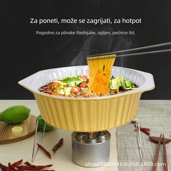Ogromna kutija za hranu od aluminijske folije, mikrovalno sigurna, pogodna za dostavu i za hot pot