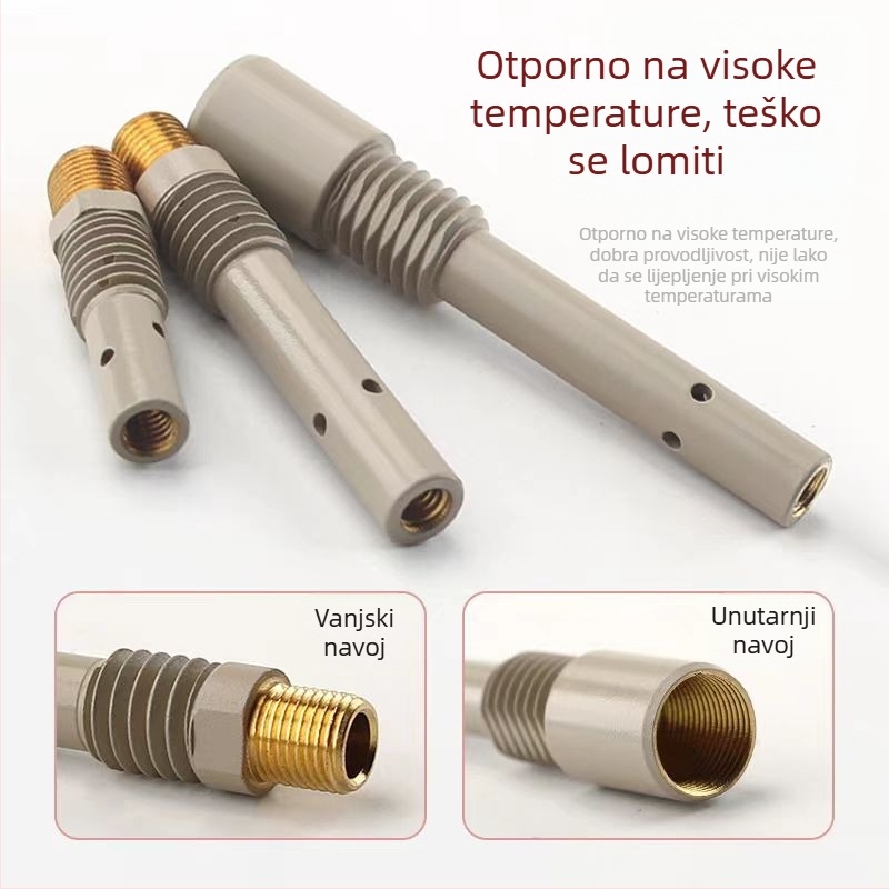 Zavarivački pribor s zaštitom plina – spojni štap s premazom, mesing, 200A/350A/500A