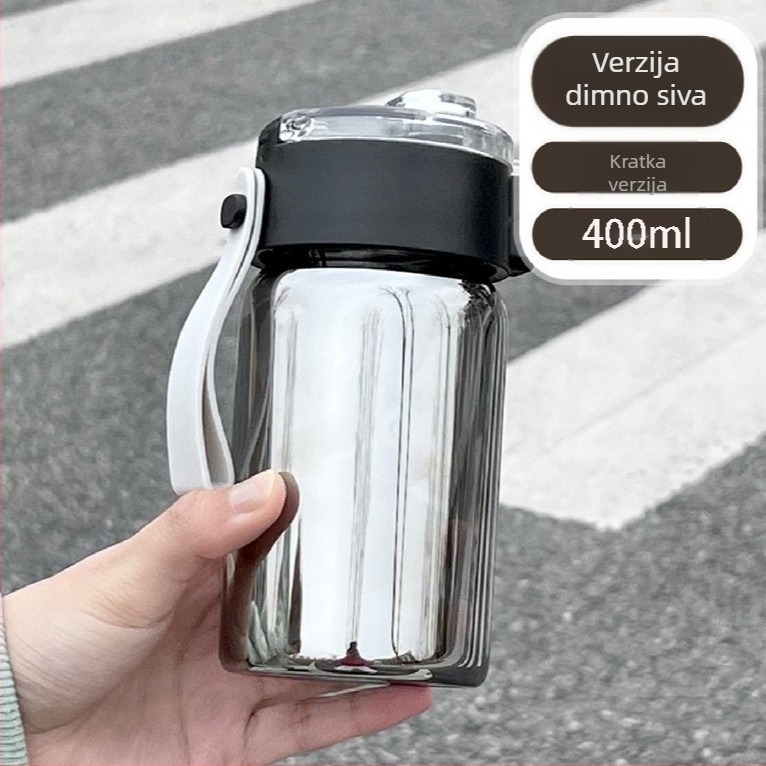 Staklena šalica u Muji stilu sa čajnim filterom, jesenska verzija, otporna na visoke temperature, prijenosna čaša za vodu, pogodna za dar