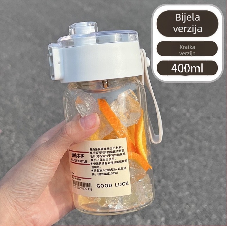Staklena šalica u Muji stilu sa čajnim filterom, jesenska verzija, otporna na visoke temperature, prijenosna čaša za vodu, pogodna za dar