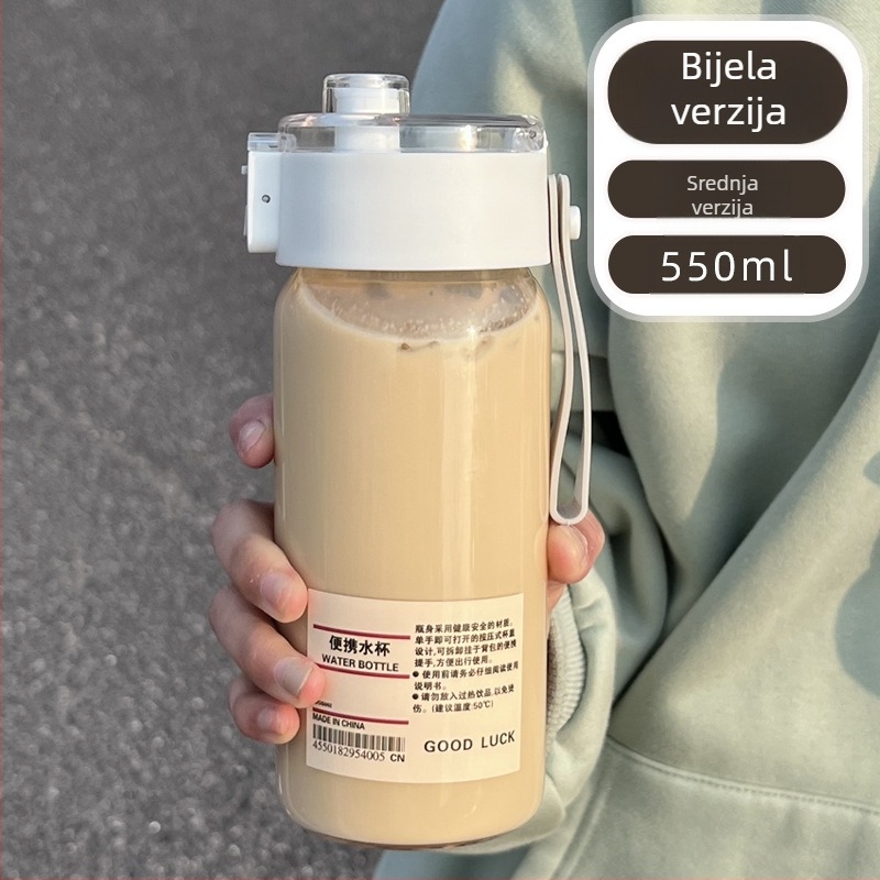 Staklena šalica u Muji stilu sa čajnim filterom, jesenska verzija, otporna na visoke temperature, prijenosna čaša za vodu, pogodna za dar