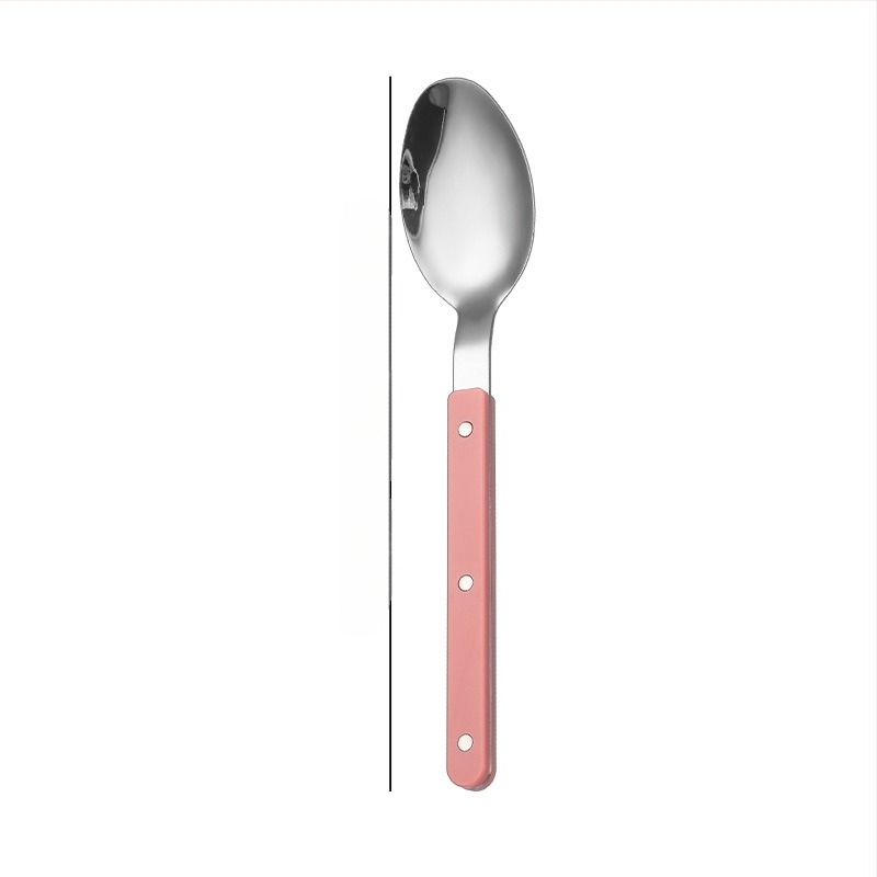 Set pribora od 430 inox čelika s klipom za ručku za zapadnu kuhinju: nož, vilica i žlica